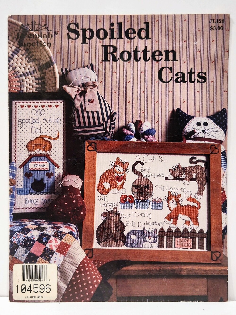Jeremiah Junction Spoiled Rotten Cats Counted Cross Stitch Pattern Book JL128